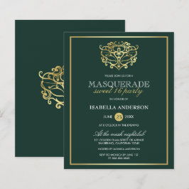 Orçamento Emerald & Dourado Mascarada Doce 16 Part