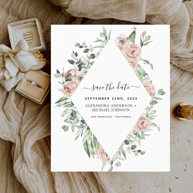 Orçamento Emerald Green Floral Salvar a Data (Criador carregado)