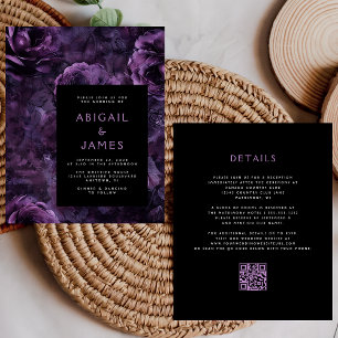 Orçamento Escuro Mal-humorado Roxo Floral Código Q