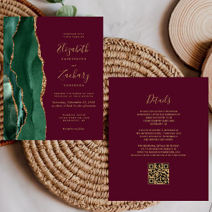 Orçamento Esmeralda Ágata Bordô Código QR Casament