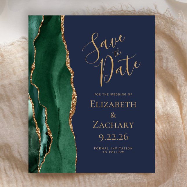Orçamento Esmeralda Verde Dourado Ágata Azul-Marin (Criador carregado)