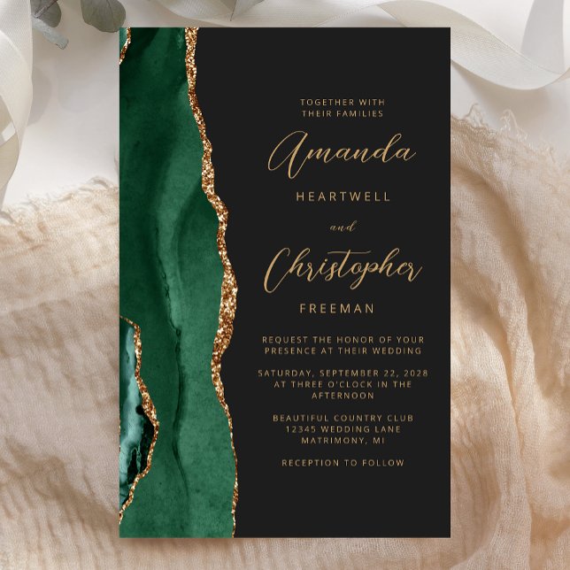 Orçamento Esmeralda Verde Dourado Ágata Escuro Cas (Criador carregado)