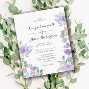 Orçamento Eucalipto Aquarela Roxo Casamento