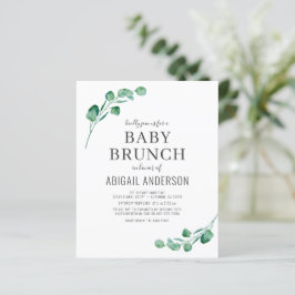 Orçamento Eucalyptus Baby Brunch Greenery Convite