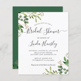 Orçamento Eucalyptus deixa Convites de chá de pane