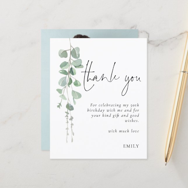 Orçamento Eucalyptus Foto 50º aniversário Obrigado (Frente/Verso In Situ)