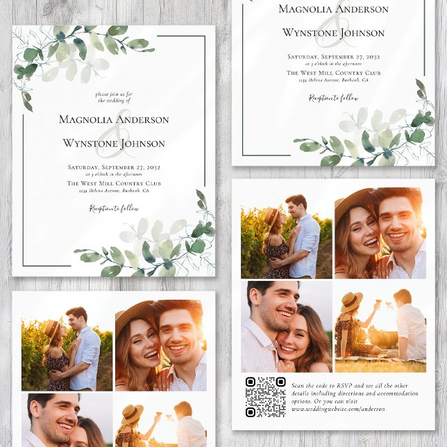 Orçamento Eucalyptus Foto QR Código Casamento Conv (Criador carregado)
