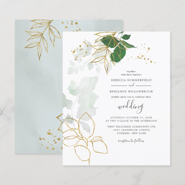 Orçamento Eucalyptus Greenerase Dourado deixa geom (Frente/Verso)