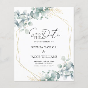 Orçamento Eucalyptus Greenery Casamento Salvar Dat