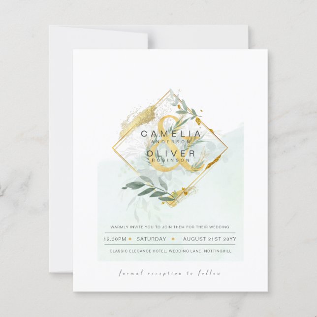 ORÇAMENTO Eucalyptus Greenery Dourado Casamento CÓ (Frente)