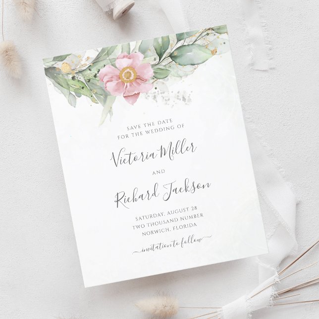 Orçamento Eucalyptus Greenery Floral Salvar a Data (Criador carregado)