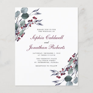 Orçamento Eucalyptus Holly Berries Convite para Ca