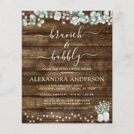 Orçamento Eucalyptus Rustic Wood Brunch & Bubble