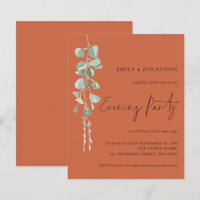 Orçamento Eucalyptus Wedding Party Terracotta (Frente/Verso)