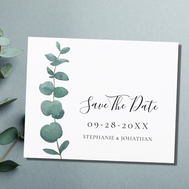 Orçamento Eucalyptus Weding The Date Card (Criador carregado)