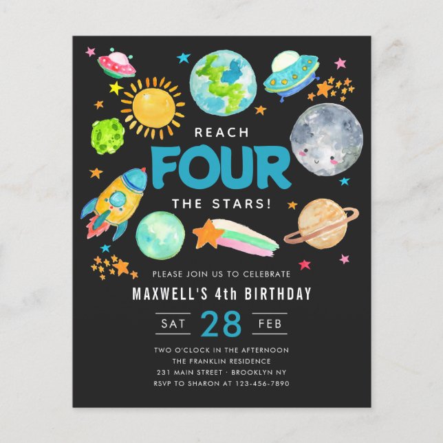 Orçamento Externo Estrelas Espaciais Lua 4º Festa  (Frente)