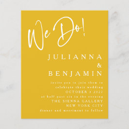 Orçamento Fazemos Convite de casamento Amarelo Ele
