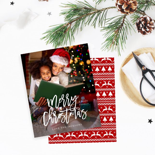 Orçamento Feliz Natal Caligrafia Vertical Foto (Criador carregado)