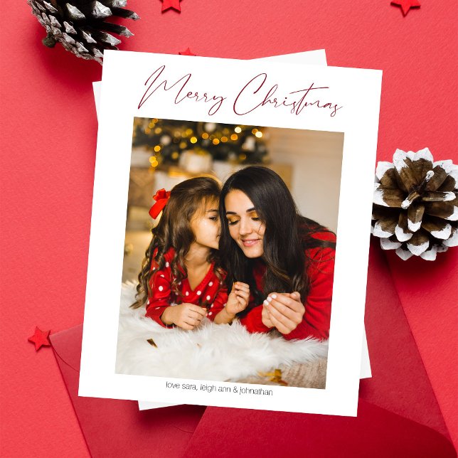 Orçamento Feliz Natal Foto Moderna Minimalista (Criador carregado)