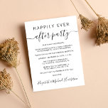 Orçamento Feliz Para Sempre Após Convite De Casame<br><div class="desc">Eleição orçamental ou anúncio privado de casamento e convite de festas de recepção de casamento ou celebração. A frente apresenta "Felizmente Sempre Depois da Festa" em uma mistura de simples tipografia e um roteiro de tendências com balanços, e você pode personalizar sua mensagem e convite com mais detalhes e seus...</div>