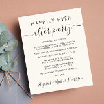 Orçamento Feliz Para Sempre Após Convite De Casame<br><div class="desc">Lança-creme leve ou anúncio privado de casamento e recepção de casamento ou convite de festas de celebração. A frente apresenta "Felizmente Sempre Depois da Festa" em uma simples tipografia e um roteiro elegante com traços, e você pode personalizar sua mensagem e convite e adicionar seus nomes em um roteiro semelhante...</div>