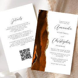 Orçamento Ferrugem Ouro Ágata Código QR Casamento