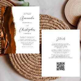 Orçamento Ferrugem Ouro Ágata Código QR Casamento