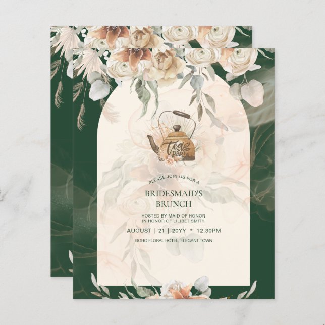 ORÇAMENTO Festa do Chá Boho Pampas Festa de Noivad (Frente/Verso)