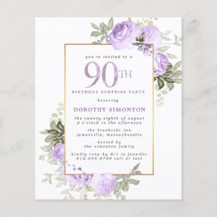 Orçamento Festa Surpresa de Aniversário de 90 anos