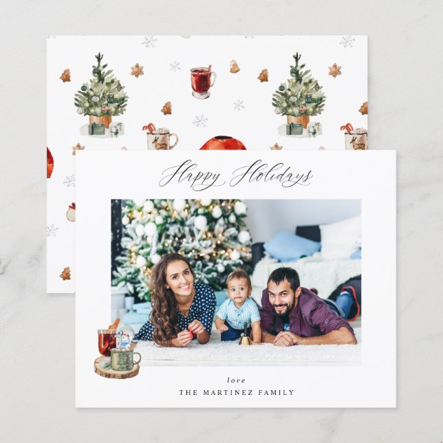 Orçamento Festivo Feliz Natal Foto (Frente/Verso)