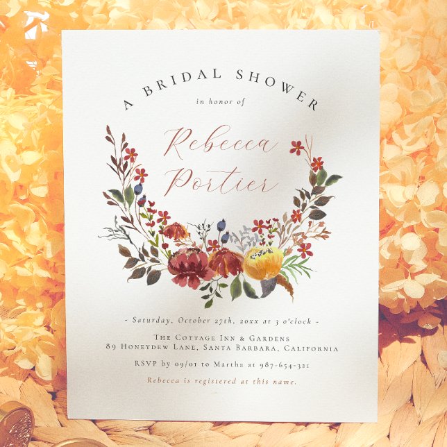 Orçamento Flor Silvestre Boho Floral Outono Chá de (Criador carregado)