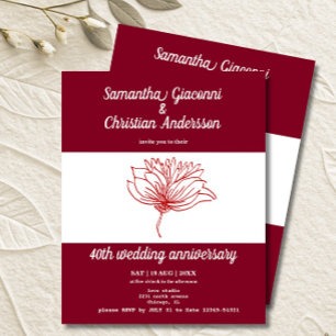Orçamento Floral 40º Convite de Aniversário de Cas