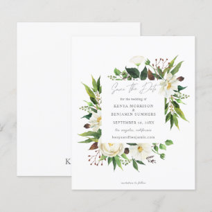 Orçamento Floral Branco & Folhagens para Salvar a 