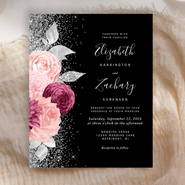 Orçamento Floral Burgundy Blush Prata Casamento Pr (Criador carregado)