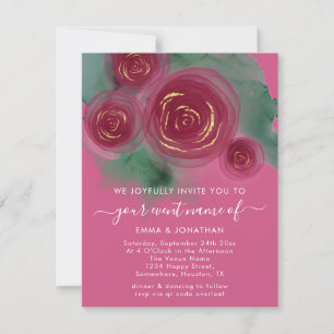 Orçamento Floral Código QR Rosa Dourado Marsala Ro