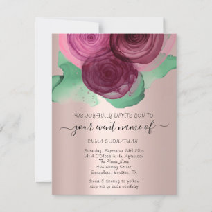 Orçamento Floral Código QR Rosa Verde Marsala