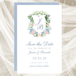 Orçamento Floral Crest Dusty Blue Save the Date