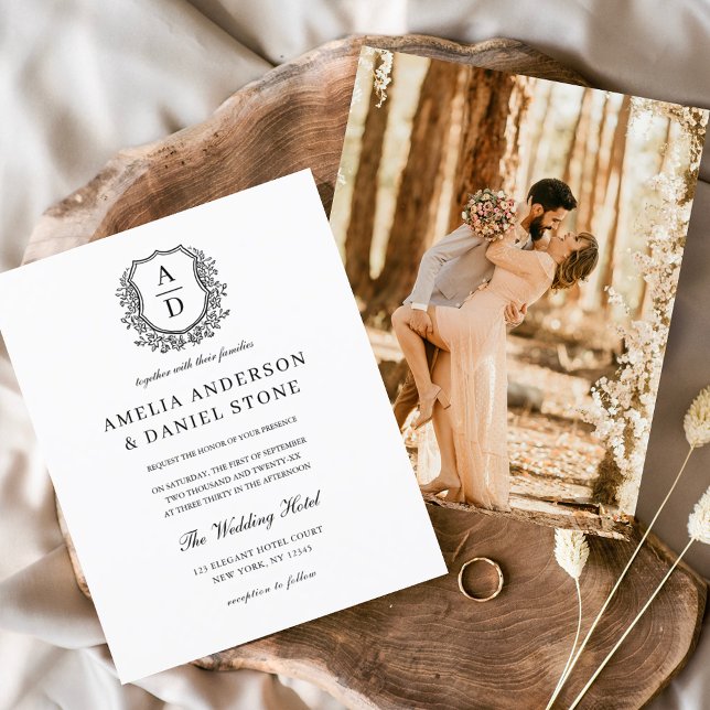 Orçamento Floral Crest Monograma Casamento Elegant (Criador carregado)