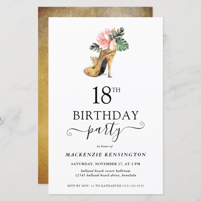 Orçamento Floral Dourado Altos Saltos 18º Aniversá (Frente/Verso)