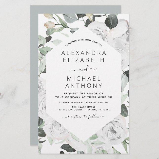 Orçamento Floral Eucalyptus Greenery Casamento (Frente/Verso)