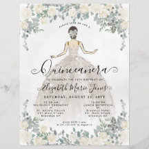 Orçamento Floral Ivory White Princesa Quinceanera