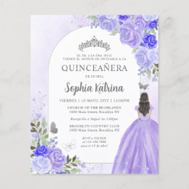 Orçamento Floral Roxo BILINGUAL Quinceanera Espanh