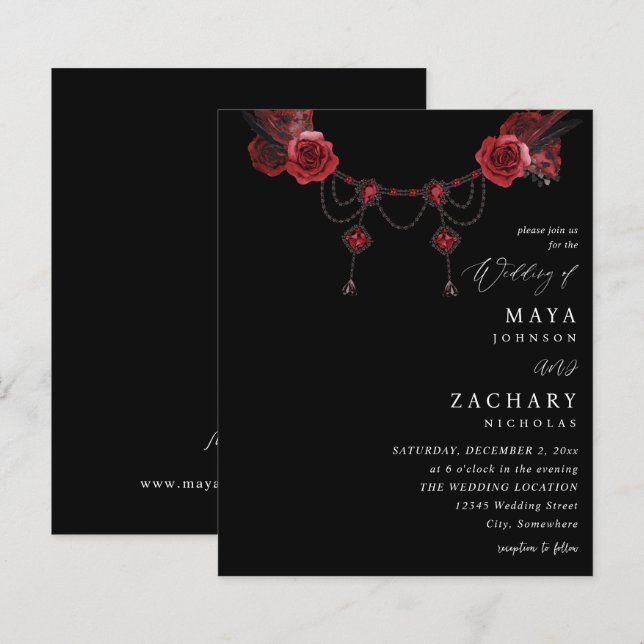 Orçamento Floral Vermelho e Cristal Casamento - Pr (Frente/Verso)
