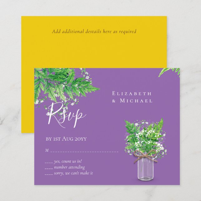 ORÇAMENTO Folhagem Rústica RSVP Folhas de Samambai (Frente/Verso)