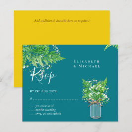 ORÇAMENTO Folhas de samambaia de RSVP de greenery 