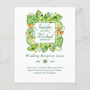 Orçamento Folhas Tropicais Luau Recepção de casame