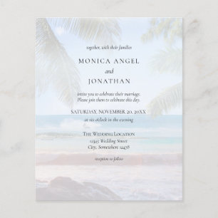 Orçamento Folheto de Casamento Tropical Praia Palm