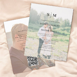 Orçamento Foto Código QR Elegante Formal Casamento