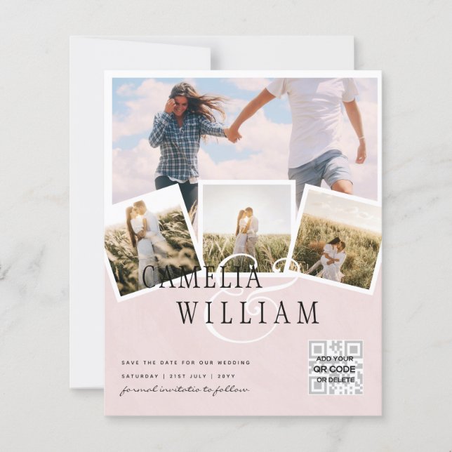 ORÇAMENTO FOTO Convites de Save Dates - Cores Vari (Frente)