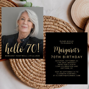Orçamento Foto Olá 70 Convite para Festa de Aniver